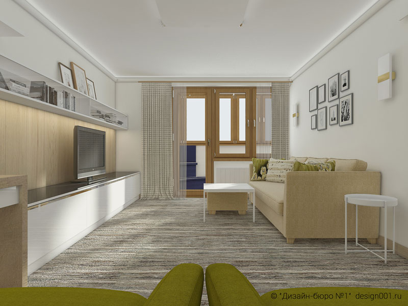 Дизайн 3-х комнатной  квартиры 78 м2 в панельном доме П-68. Москва